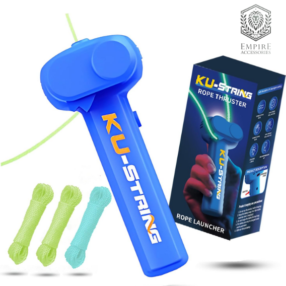 Empire Accessories 2025 Trending Glow-in-the-Dark Loop Lasso String Toy – USB Rechargeable, UV Reactive, Interactive Light-Up Rope Launcher for Kids & Adults