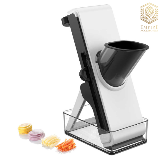 Empire Accessories Ultimate Safe Mandoline Slicer – Adjustable Kitchen Gadget for Effortless Slicing, Dicing, and Julienne Cuts – Perfect for Vegetables, Fruits, and Meal Prep!
