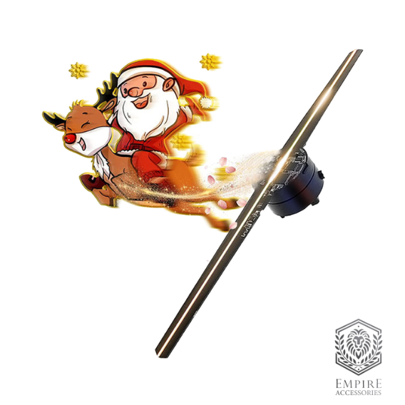 Empire Accessories 42cm 3D Hologram Advertising Fan – HD LED Display with WiFi & App Control