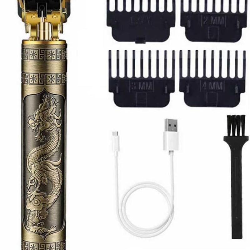 Electric Barber Clippers Vintage Beard Shaver Digital USB Charging Gift for Men