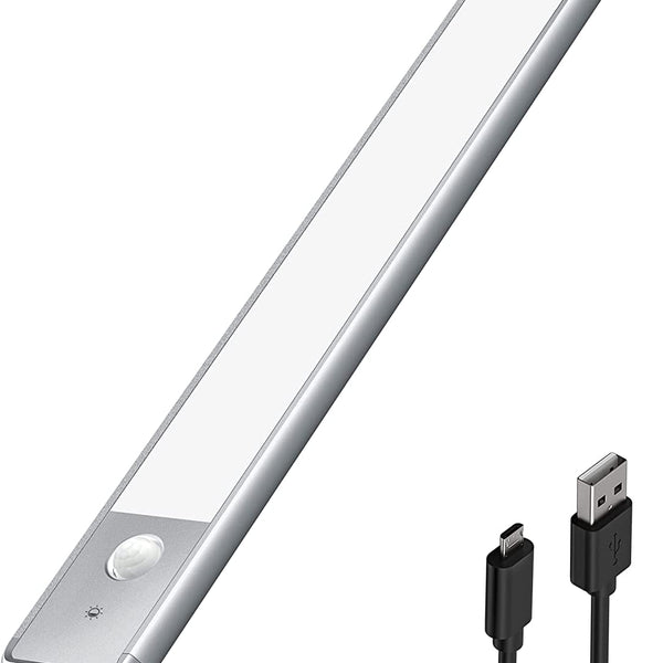 52LED Closet Light,Rechargeable Night Light Under Cabinet Light Motion Sensor Light Wireless Dimmable Lights for Kitchen, Wardrobe, Stairs, Bedroom , Hallway