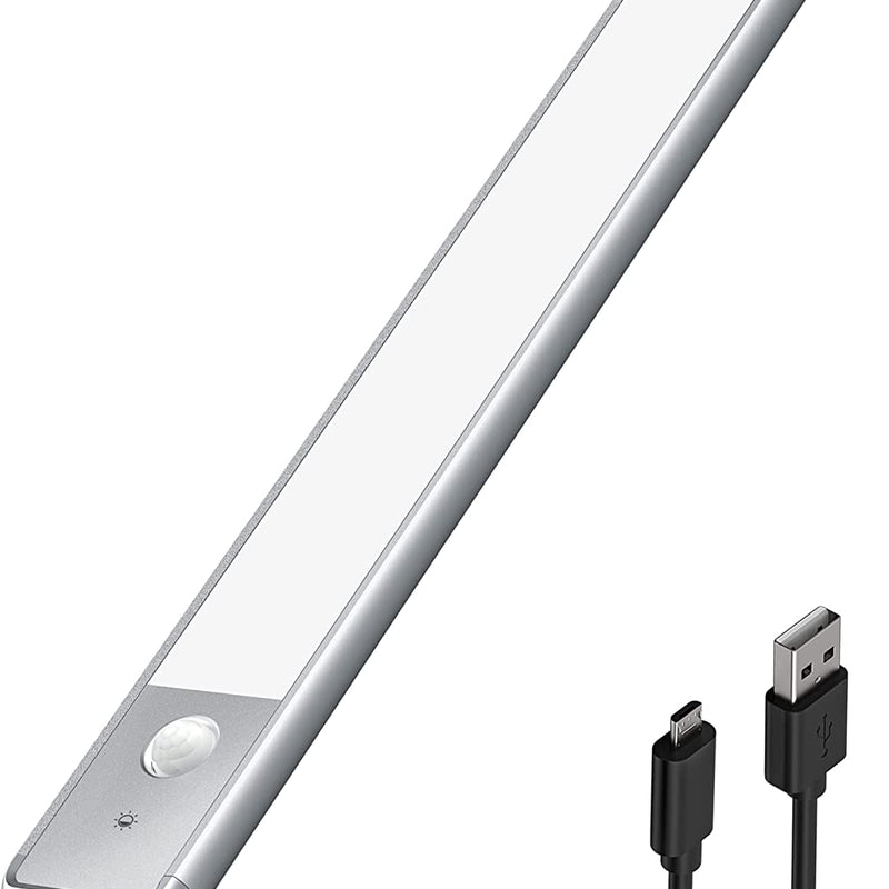 52LED Closet Light,Rechargeable Night Light Under Cabinet Light Motion Sensor Light Wireless Dimmable Lights for Kitchen, Wardrobe, Stairs, Bedroom , Hallway