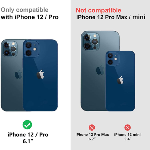 Screen Protector for iPhone 12 / iPhone 12 Pro, HD Tempered Glass Anti Scratch Work with Most Case, 6.1 inch, 2 Pack