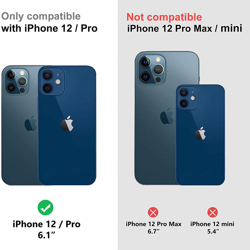 Screen Protector for iPhone 12 / iPhone 12 Pro, HD Tempered Glass Anti Scratch Work with Most Case, 6.1 inch, 2 Pack