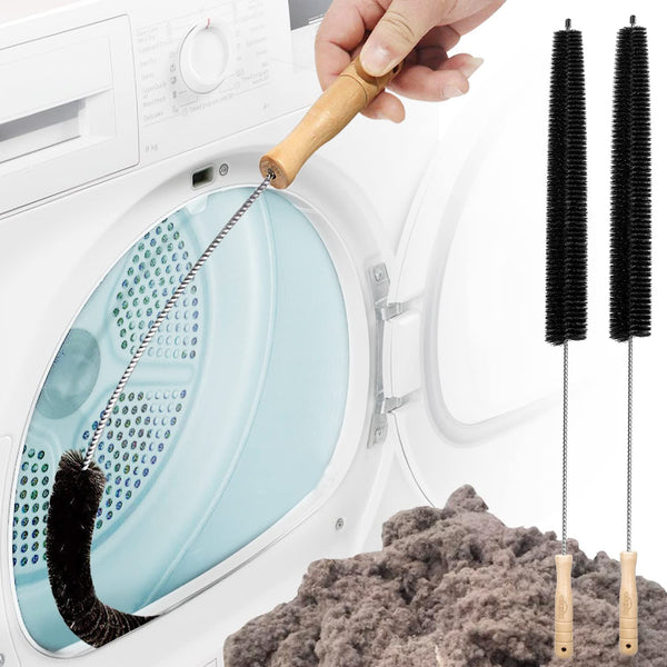2 Pack Dryer Vent Cleaner Kit Dryer Lint Brush Vent Trap Cleaner Long Flexible Refrigerator Coil Brush