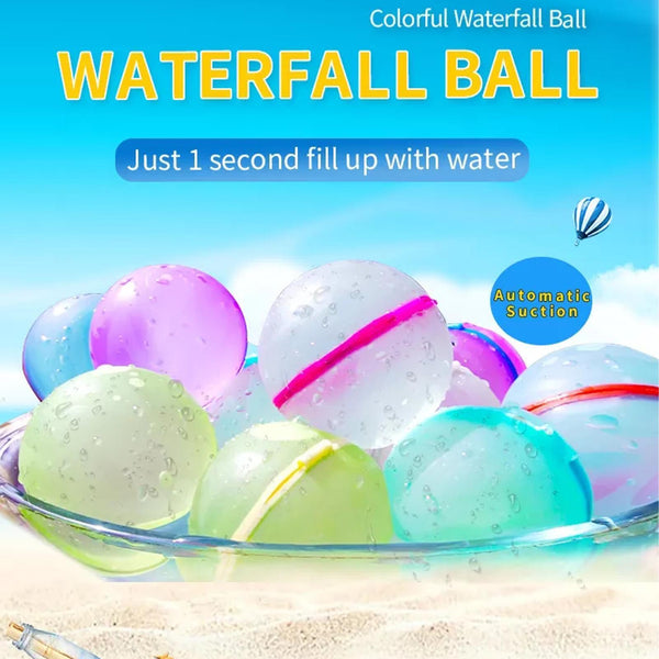 Reusable Water Balloons for Kids Adults, Silica Gel Water Ball, Quick Fill, Impact Open, Summer Splash Party Easy Quick Fun Outdoor Backyard for Swimming Pool